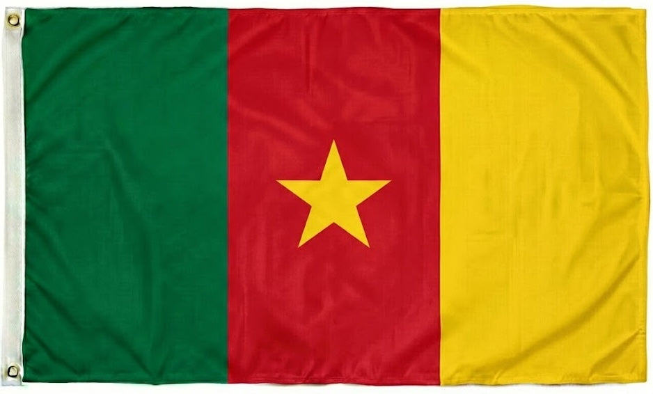 Cameroon Flag - Premium Hero Size (3x5 ft) - Outdoor/Indoor