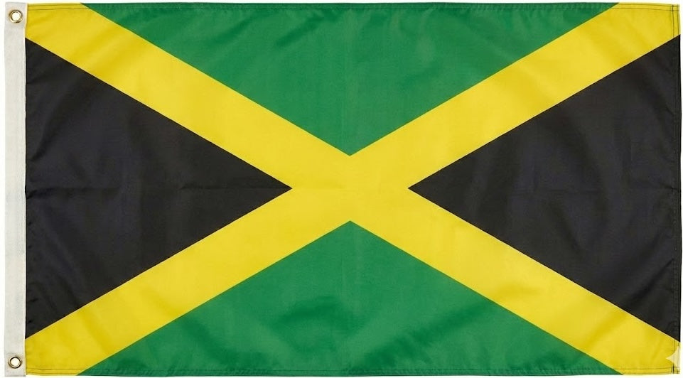 Jamaica Flag - Premium Hero Size (3x5 ft) - Outdoor/Indoor